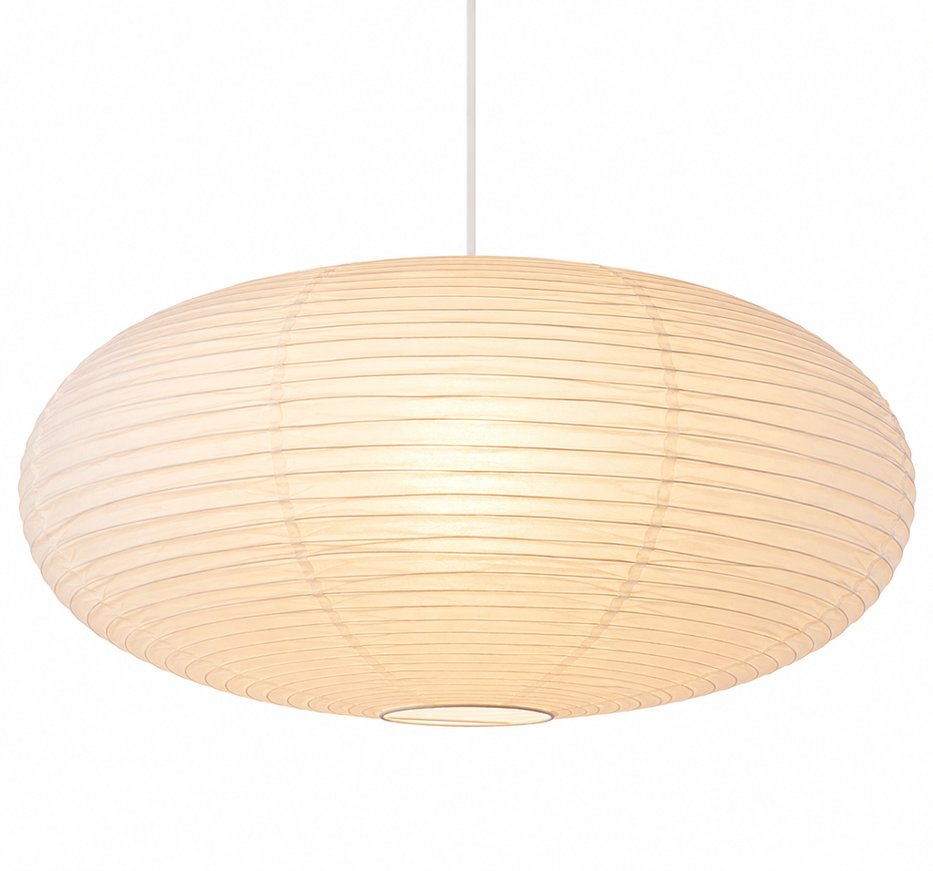 Loxton Lighting White Oval Ribbed Paper Lantern