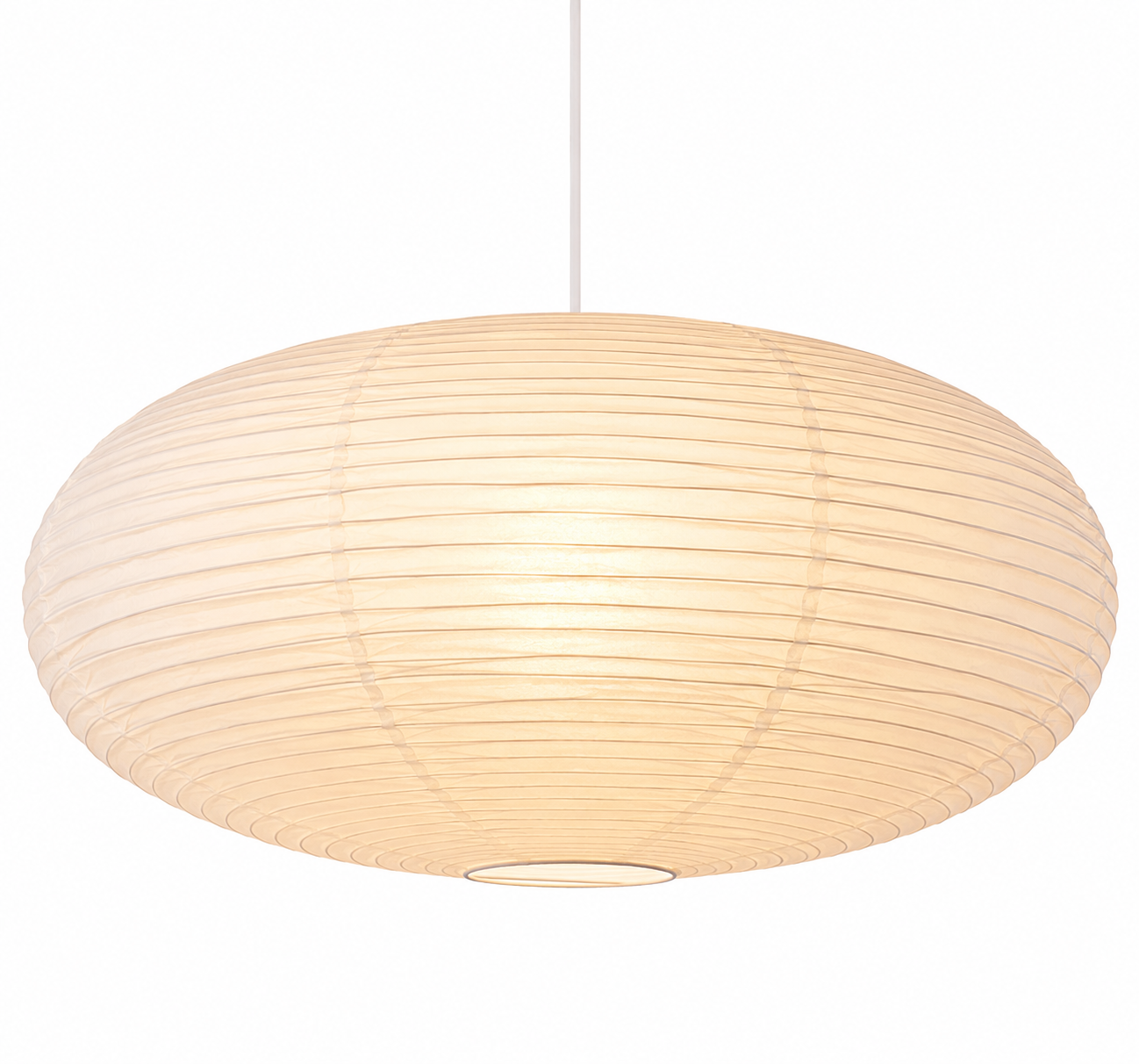Loxton Lighting White Oval Ribbed Paper Lantern