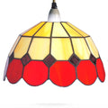 Easy-Fit Bistro Tiffany Stained Glass Shade - Red/Beige