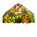 Green Mapleleaf Tiffany Shade 12inch Diameter (shade only)