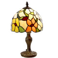 Spring Flower Stained Glass Tiffany Table Lamp for Living Room Bedrooms Hallway Tables