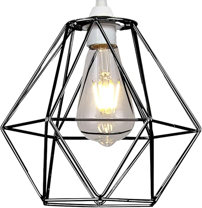 EasyFit Metal Wire Cage Ceiling Pendant Light Shade