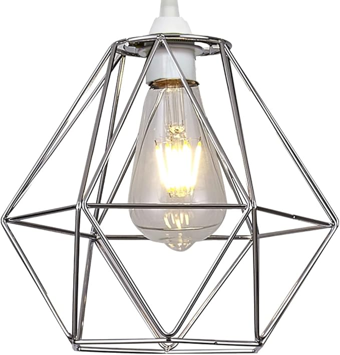 EasyFit Metal Wire Cage Ceiling Pendant Light Shade