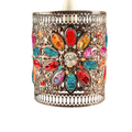 Moroccan Style Jewel Drum in Amber, Blue, Red and Yellow on a Copper Frame - Beautiful Lampshade Pendant for bedrooms, Living Rooms, hallways, Any Room