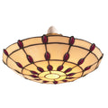 Jewel Tiffany Style Stained Glass Uplighter - EasyFit for Living Rooms, Bedrooms, and Hallways (Ruby)