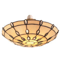 Jewel Tiffany Style Stained Glass Uplighter - EasyFit for Living Rooms, Bedrooms, and Hallways (Clear)