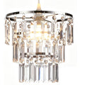 Easy Fit Chrome Crystal Effect Pendant Lamp Shade 23cm