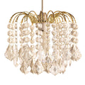 Easy Fit Gold Crystal Effect Fountain Pendant Lampshade for Ceiling Light - 29cm Diameter