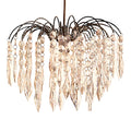 Easy Fit Chrome Crystal Effect Fountain Pendant Lampshade (4 Tier - 35cm Dia')