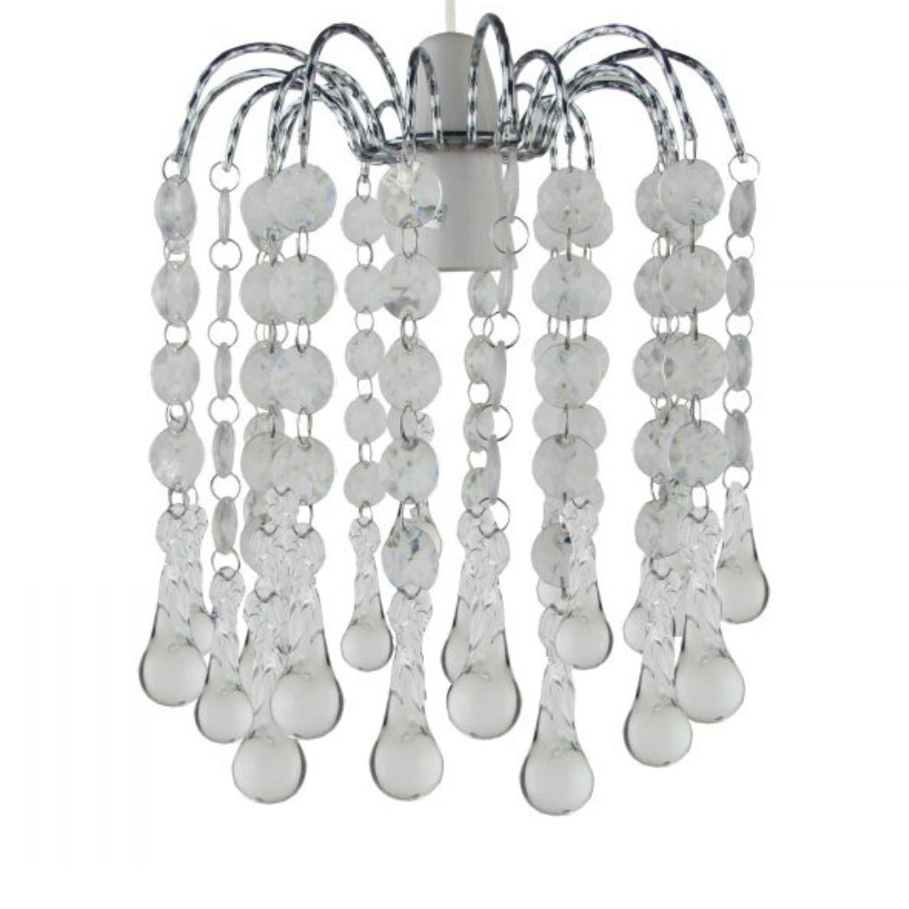 2 Tier Clear Fountain Drop Pendant