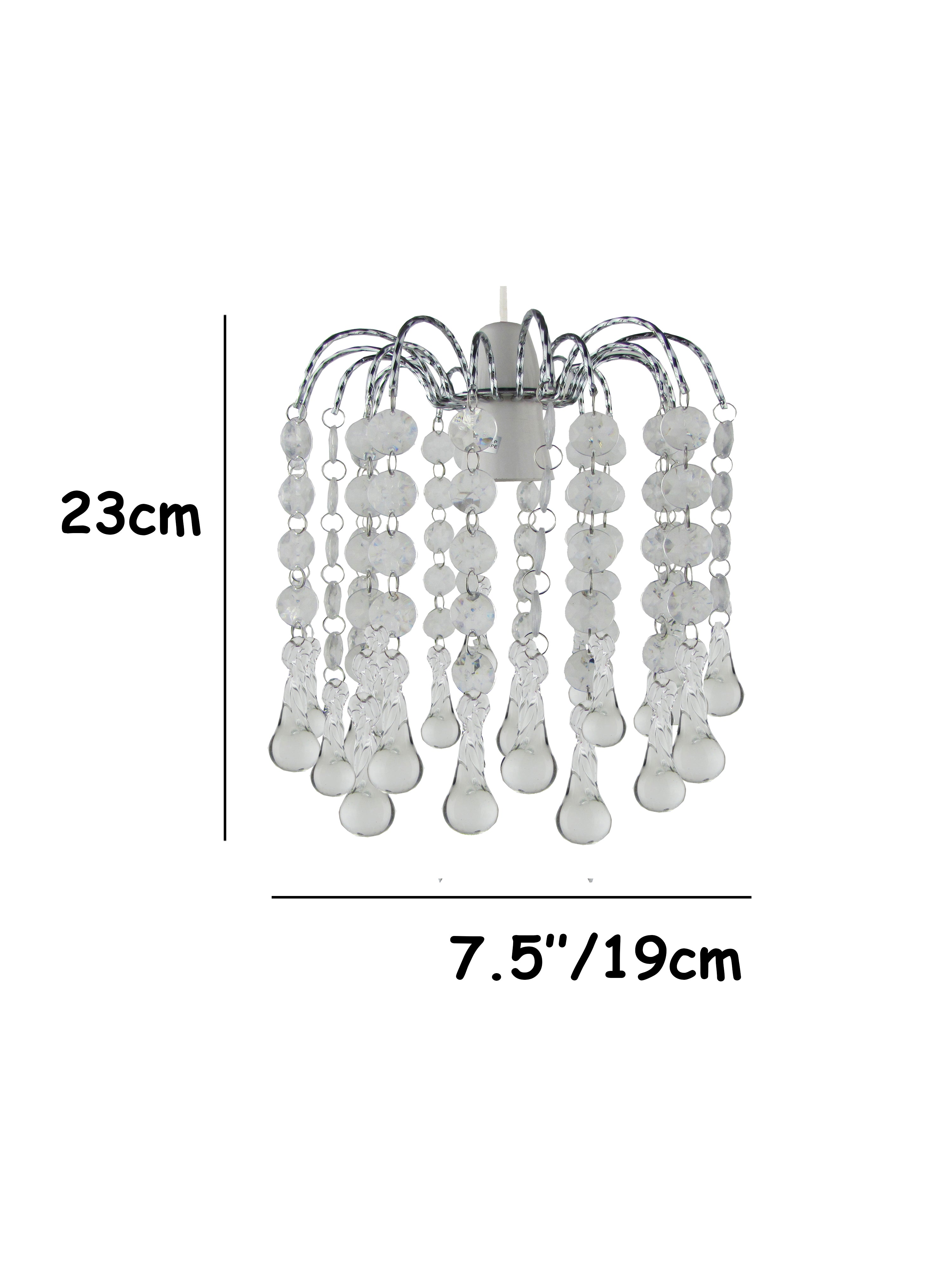 2 Tier Clear Fountain Drop Pendant