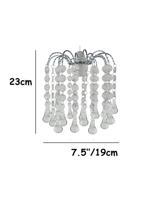2 Tier Clear Fountain Drop Pendant