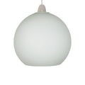 Matt White Opal Glass Ball Pendant Light Shade with B22/E27 Shade Ring - Ideal for Bedrooms, Lounges, Halls, and Much More