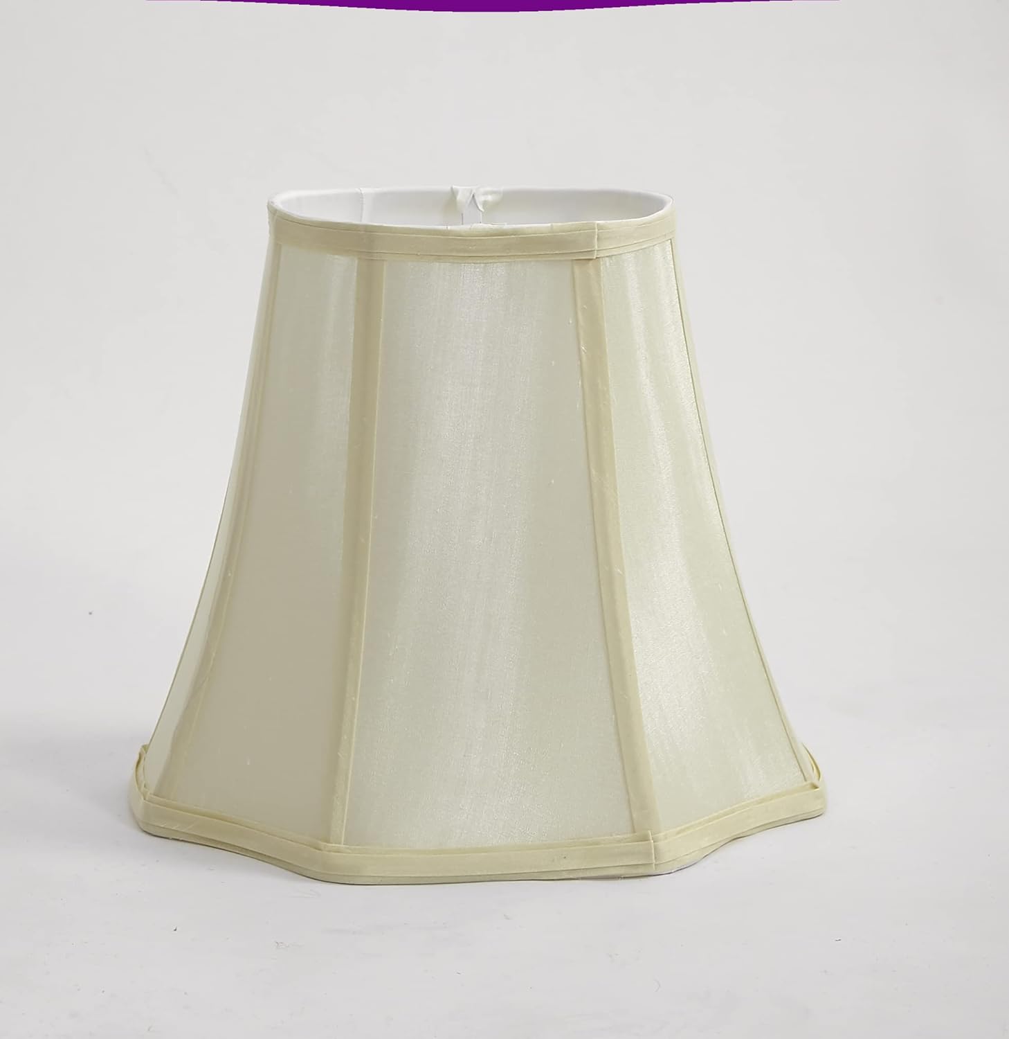 OVS Oval Faux Silk Lined Lampshade in Cream
