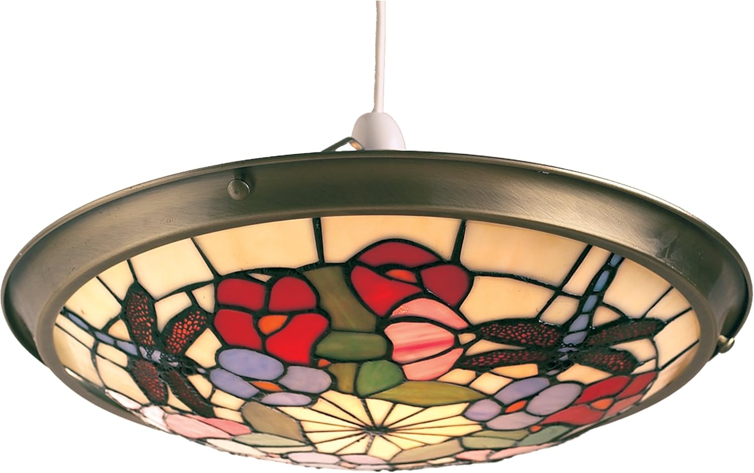 35cm Tiffany Dragonfly Uplighter Easyfit Beige