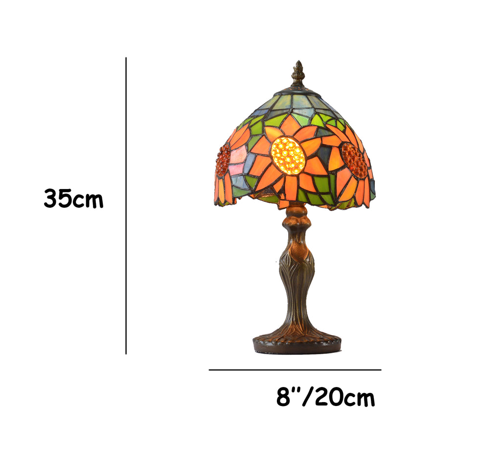 Tiffany Sunflower Design Table Lamp, Yellow/Orange