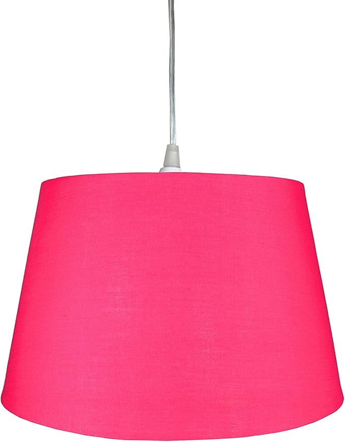 Cotton Drum Shade – 12 inch Easy Fit ES/BC Shade for Living Rooms, Bedrooms, hallways and Kitchens, Pendant Lampshades or Shades for Table Lamps - 14 different Colours