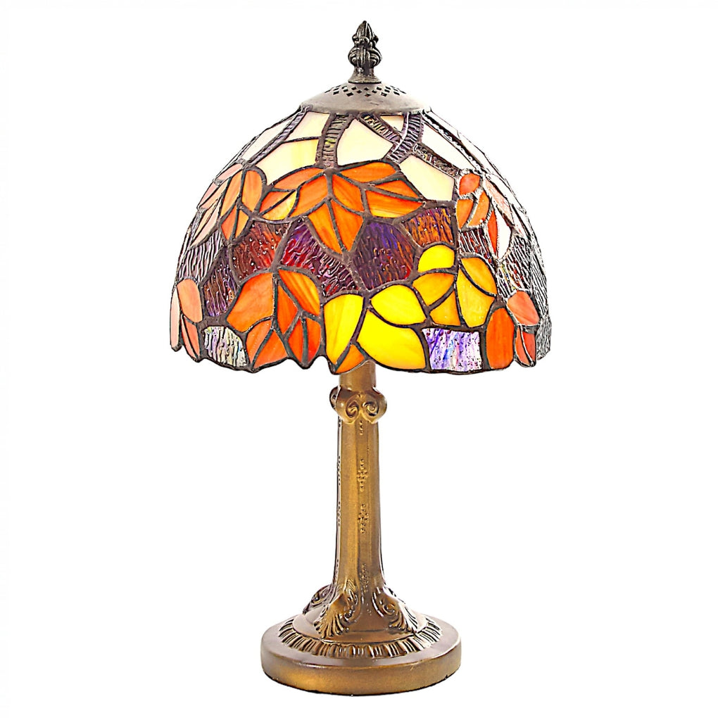 Maple Leaf Tiffany Glass & Antique Base