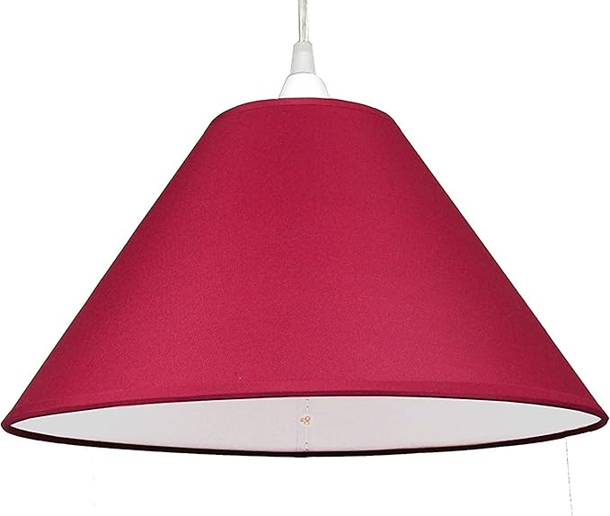 12 Inch Tapered Edge Cotton Coolie Lampshade - Great for Living Rooms, and Bedrooms, Ceiling Light Shade - Available in 21 Colours