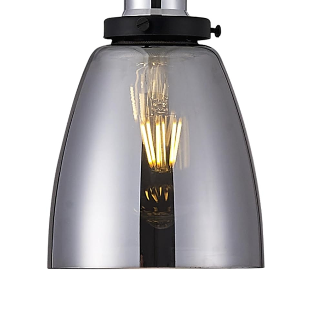 Glass Lampshade for E27 Bulb, Vintage Style, Smoke Tint