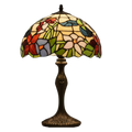 Classic Tiffany Stained Glass Table Lamp - 12 inch Diameter -  (Humming-Bird)
