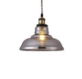Vintage EasyFit Smoked Round Glass Lampshade Pendant with E27 shade ring (Glass Shade Only)