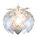 Capiz Shell Artichoke in Silver Ceiling Pendant Lampshade 25cm Dia' with ES/BC Shade Ring