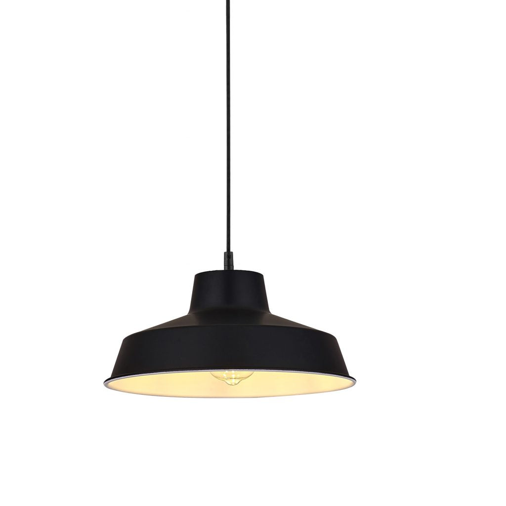 Classic Metal Pluto Lampshade Pendant Shade 30cm (12inch) (Black)