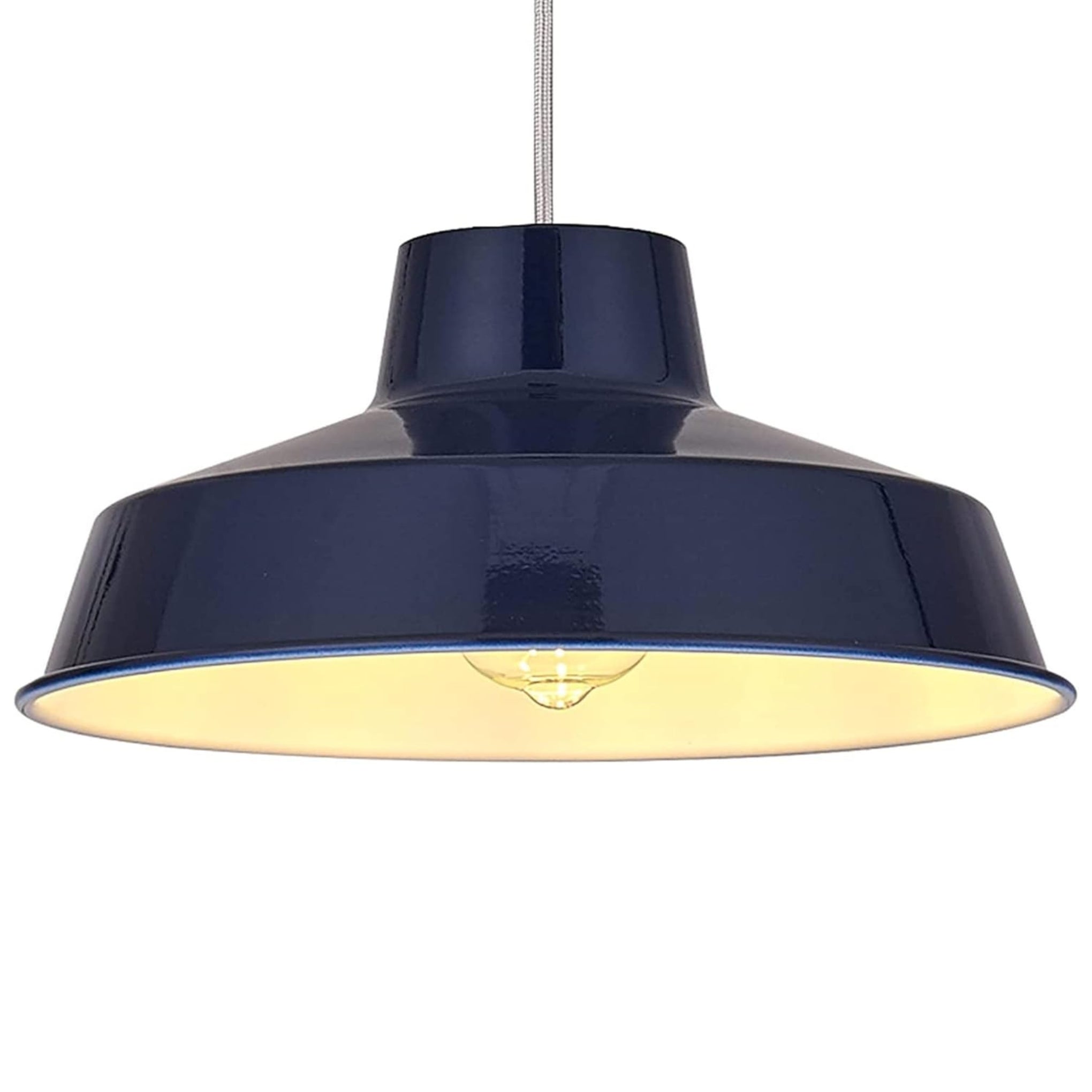 Classic Metal Pluto Lampshade Pendant Shade 30cm (12inch) (Navy)