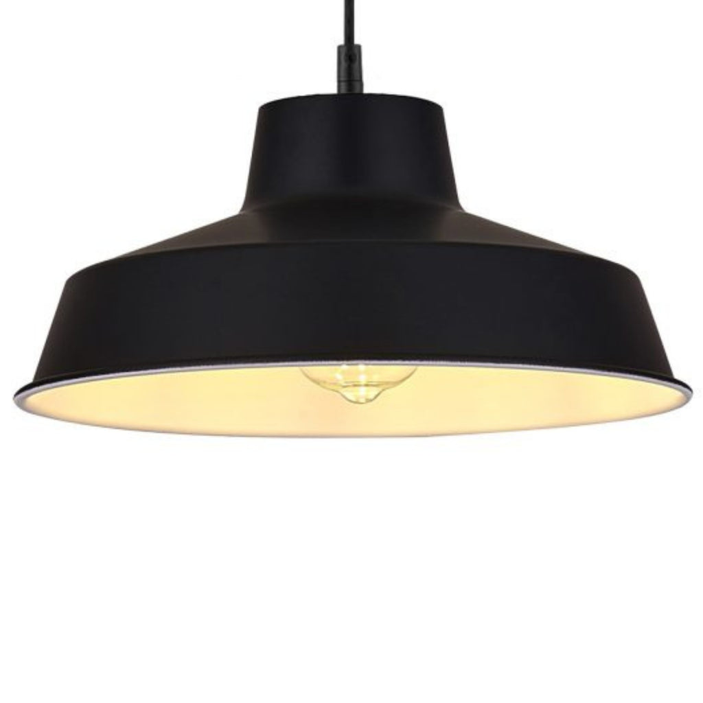 Classic Metal Pluto Lampshade Pendant Shade 30cm (12inch) (Black)