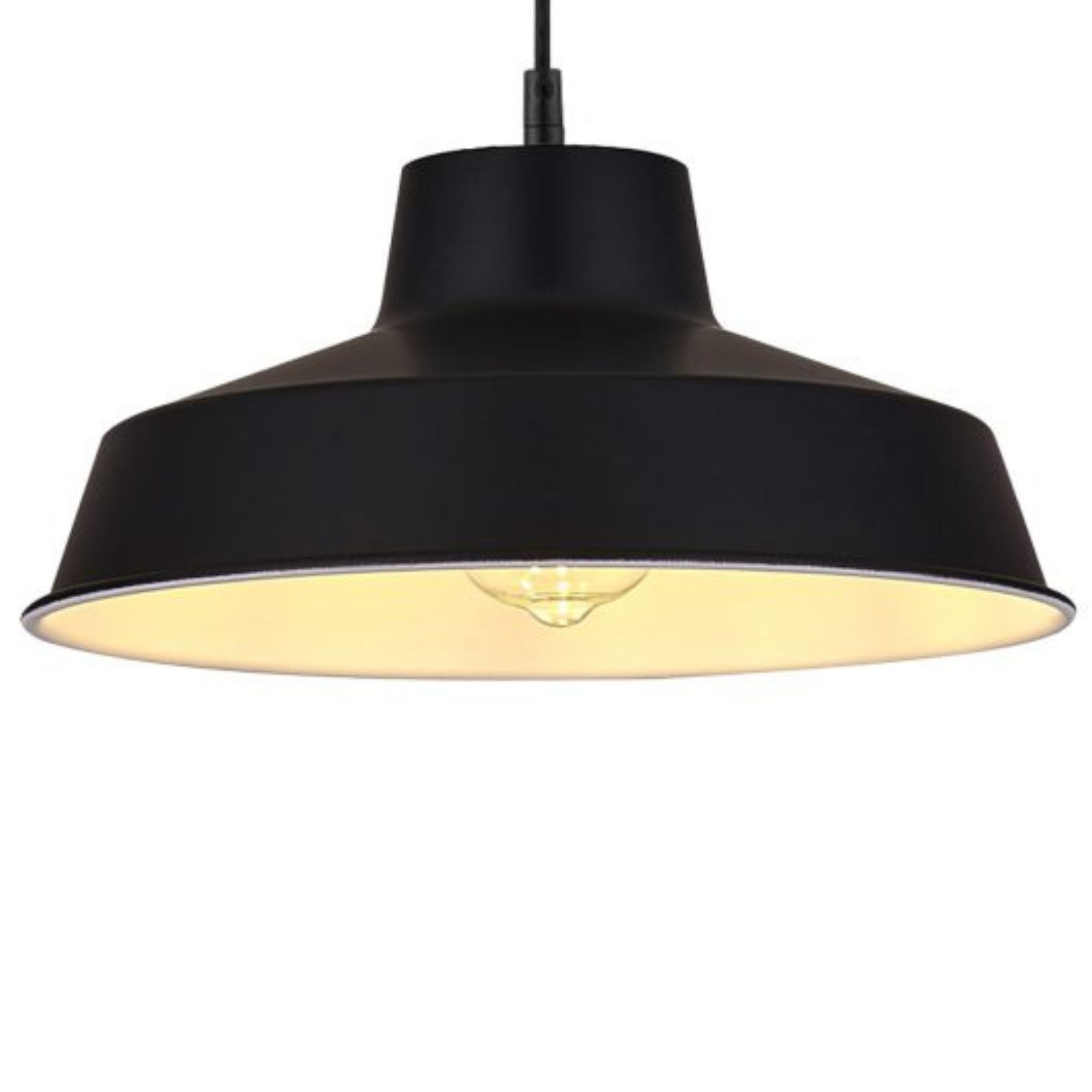 Classic Metal Pluto Lampshade Pendant Shade 30cm (12inch) (Black)