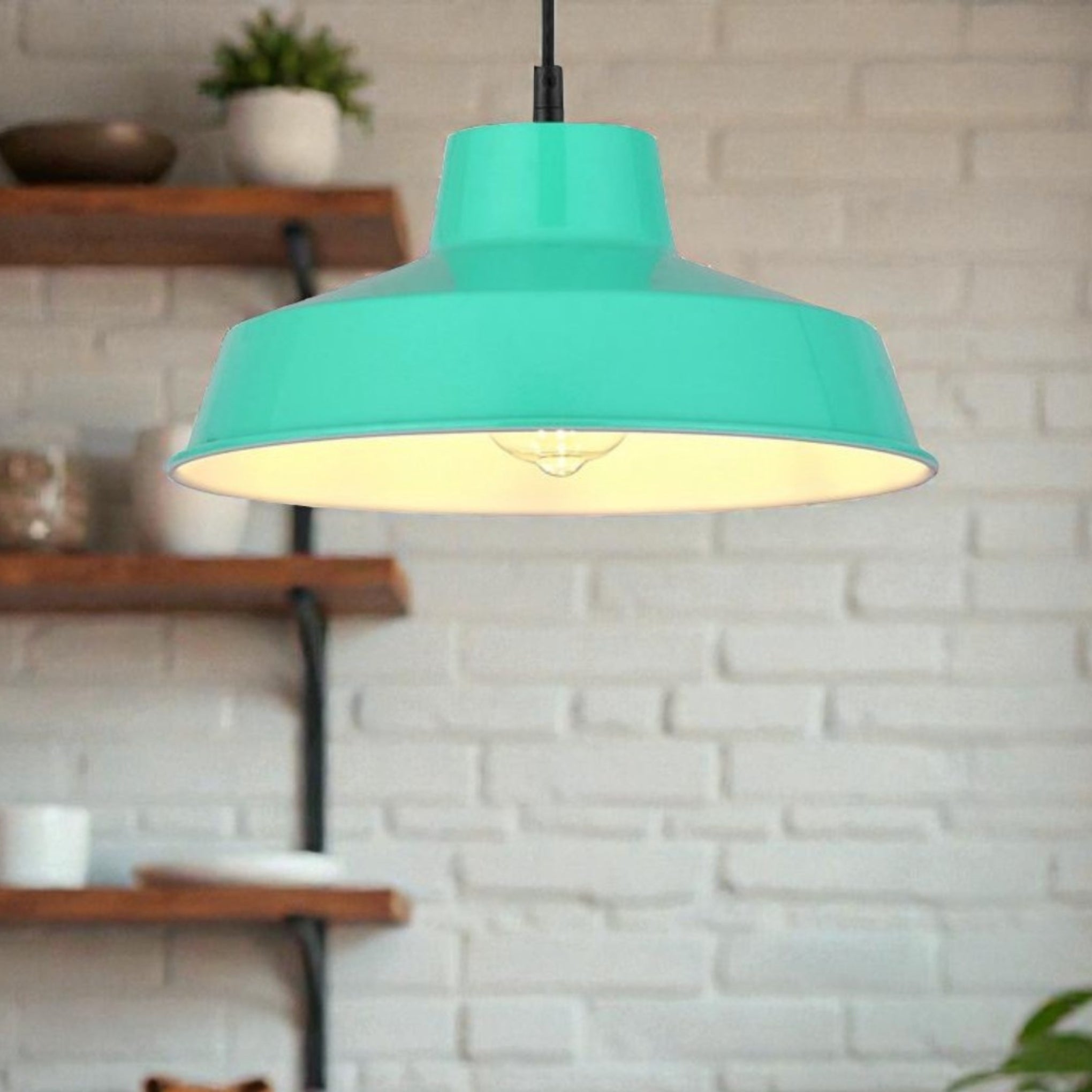 Classic Metal Pluto Lampshade Pendant Shade 30cm (12inch) (Duck Egg)