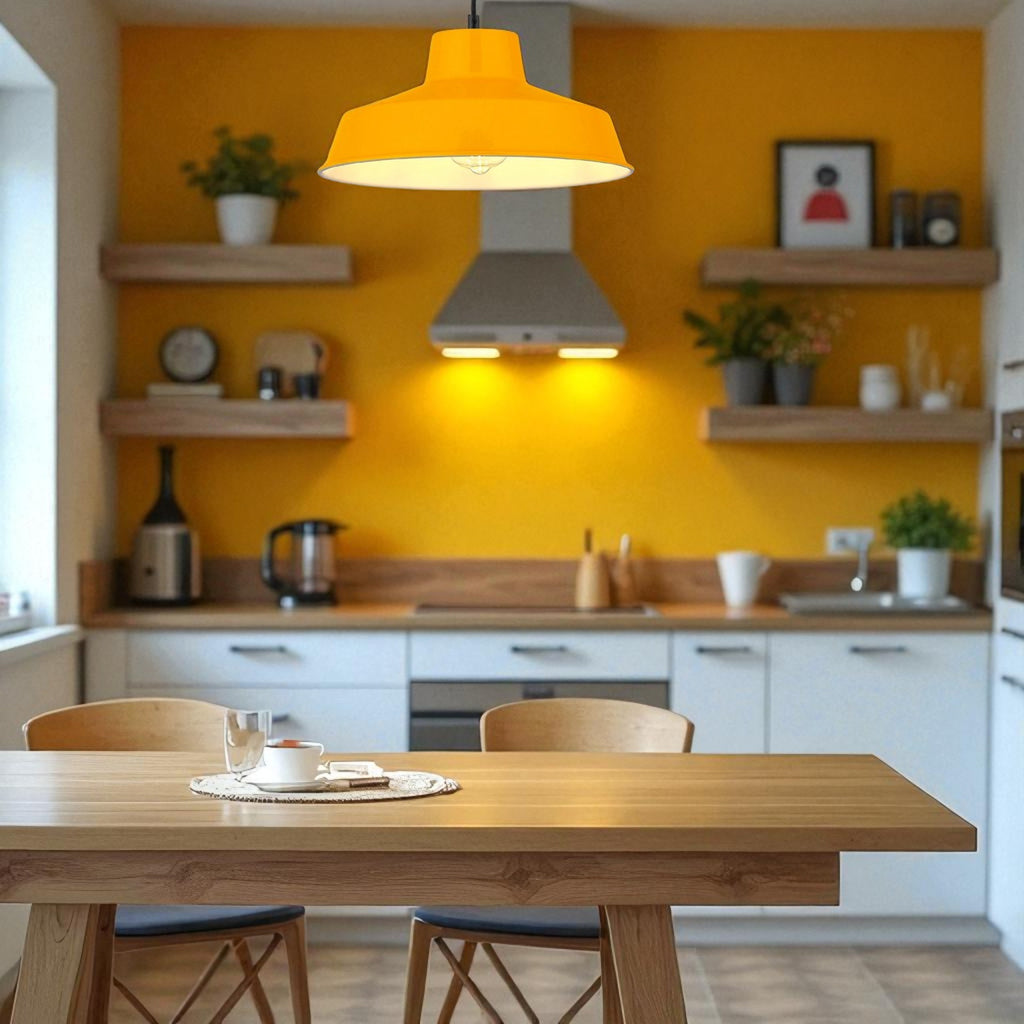 Classic Metal Pluto Lampshade Pendant Shade 30cm (12inch) (Mustard)