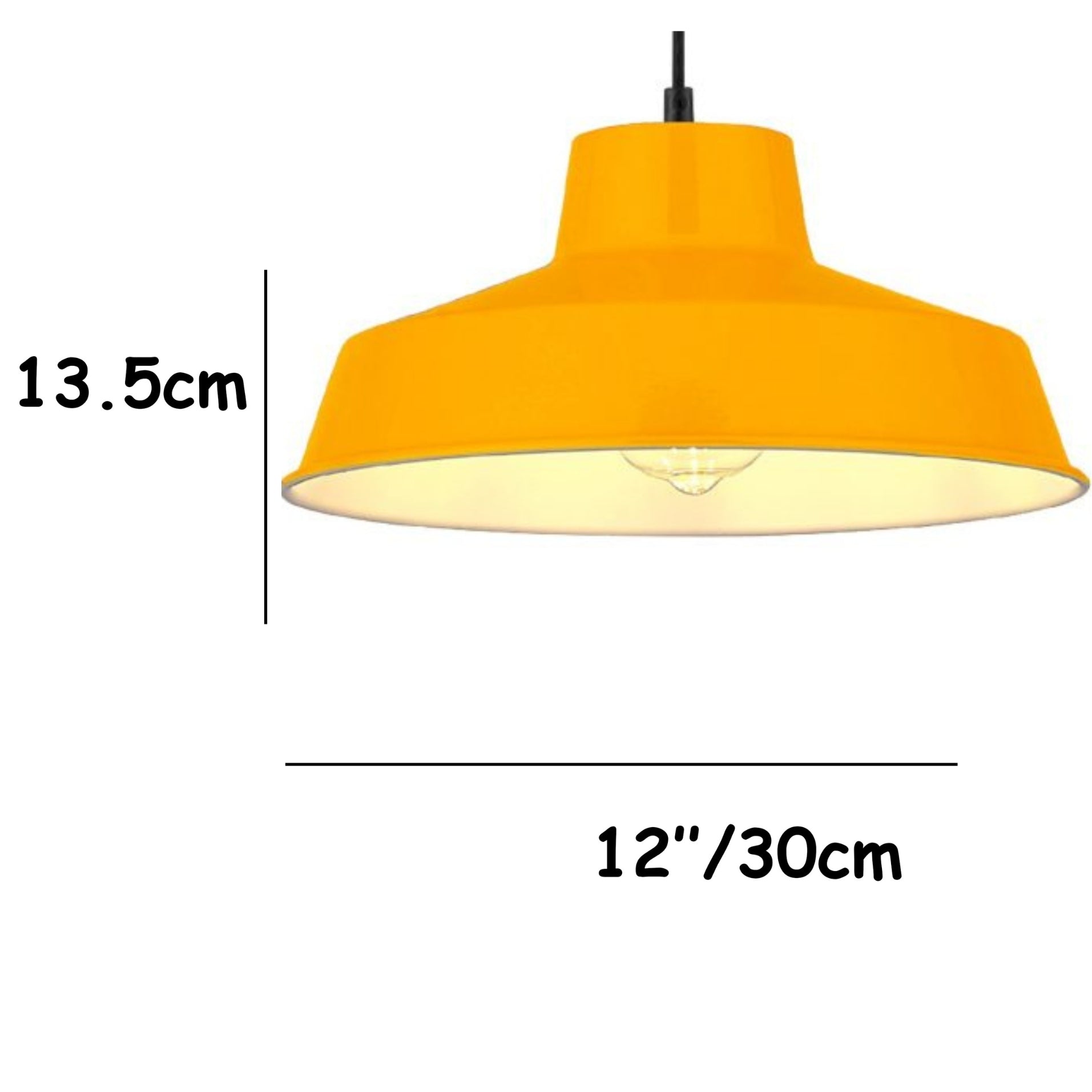 Classic Metal Pluto Lampshade Pendant Shade 30cm (12inch) (Mustard)