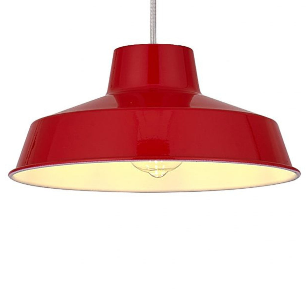 Classic Metal Pluto Lampshade Pendant Shade 30cm (12inch) (Red)