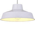 Classic Metal Pluto Lampshade Pendant Shade 30cm (12inch) (White)