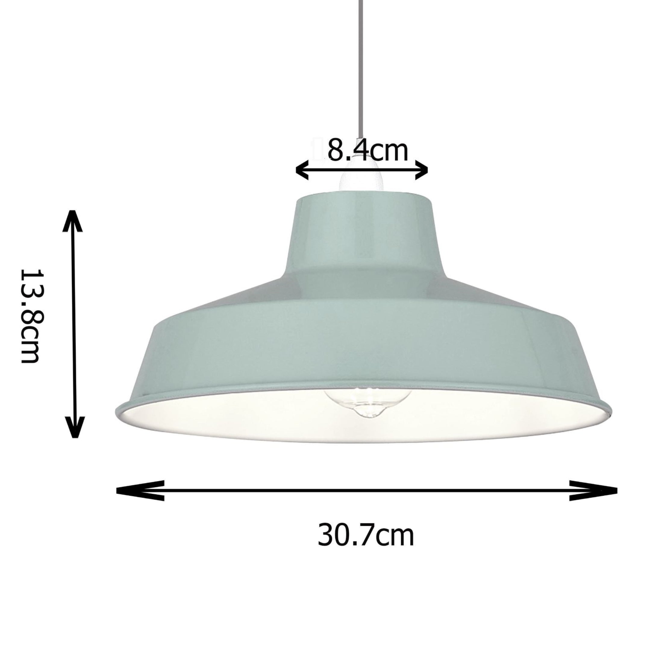 Classic Metal Pluto Lampshade Pendant Shade 30cm (12inch) (Grey)