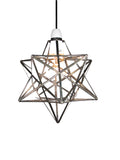 Clear Star Pendant in Chrome 23cm Diameter