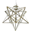 Clear Star Pendant in Brass 30cm Diameter