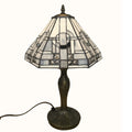 Aztec Tiffany Stained Glass Table Lamp - 12 inch Diameter
