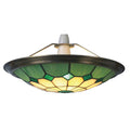 35cm Tiffany Glass Bistro Uplighter Pendant Easyfit - (Green)
