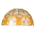 Capiz Shell Pendant Lampshade – Handcrafted Champagne Wild Butterfly Design, 30cm Diameter